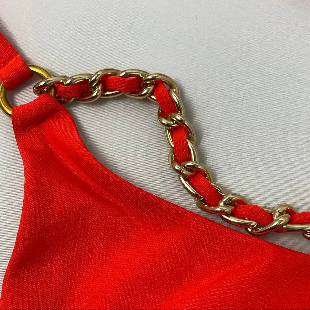Agent Provocateur Harper Coral Chain Bikini Top AP2 Small NWT $200 - Picture 10 of 11
